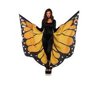 Festival Butterfly Wing Halter Cape - Orange One Size - Black