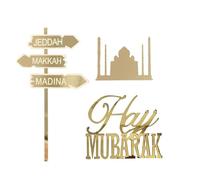 Festival Cake Topper - Elegant Festive Flags, Acrylic Exquisite Lettering with High Gloss Finish, Shimmering Celebration Ornament, Ideal for Adults Lovers Family Friends Birthday Party