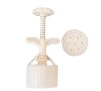 Festival Cakes Maker Tool Double Size 50g 75g Handheld Press Molds Lotuses Theme Designs Dishwasher Safe Baking Equipment for Kitchen Festival ABS Baking Molds