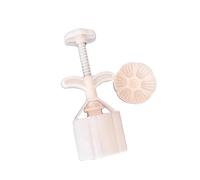 Festival Cakes Maker Tool Double Size 50g 75g Handheld Press Molds Lotuses Theme Designs Dishwasher Safe Baking Equipment for Kitchen Festival ABS Baking Molds