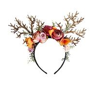 Festival Christmas Headband Women Students Washing Face Hairband Antlers Shape Headbands Flower
