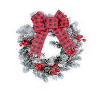 Festival Christmas Wreath With Delicate Bow Create Charming Holiday Atmosphere Perfect For Doorways Indoor Decoration