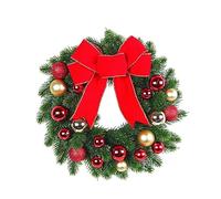 Festival Christmas Wreath With Delicate Bow Create Charming Holiday Atmosphere Perfect For Doorways Indoor Decoration