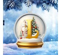 Festival Clearance 26 Letter Yellow Crystal Ball Acrylic Car Ornament Christmas Tree Pendant Home Decoration for Home Party Wedding Christmas Tree Festival Decorations
