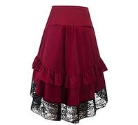 Festival Clothes for Women Halloen Gothic Dresses- Medieval Cosplay Goth Traditional Retro Cute Victorian High Waist Vampire Steampunk Renaissance Plus Size Dark Style Skirts Party Carnival