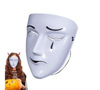 Festival Face Cover - Double Emotion Party Using For Men | Gothic Drama Access, Convey A Strong Feeling Of Inner Emotion With This Costume Mask. The Creative Mix Of Sad