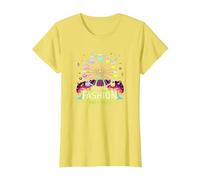 Festival Fashion Ferris Wheel Music Neon Party T-Shirt, Women, Lemon, 3XL