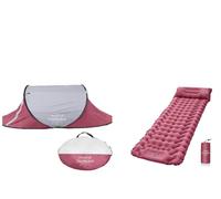 Festival Freestylers Pop Up Tent and Inflatable Mattress Bundle. (Pink)