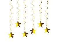 Festival Golden Star Decor Unique Golden Star Pendant Ornament for Party Wedding Birthday Decoration