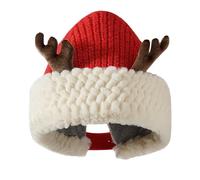 Festival Hat - Women's Antler Beanie Hat for Winter, Soft Comfortable Knitted Hats, Red, Great for Cold Weather & Christmas Parties