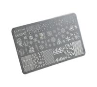 Festival Nails Art Stamping Plate Stainless Steel Texture Snowflake Themed for Holiday Nails Decorations and Family Fun Ensuring Metal Texture for and Creative Activity