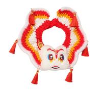 Festival Pet Lions Dance Scarf Collar Adjusting Knitted Lions Dancing Neckwear For Cats And Dog Chinese New Year Props