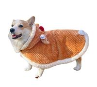Festival Pet Reindeer Hooded Cloak For Christmas Warm Hooded Deer Costume For Dogs And Cats Holiday Capes