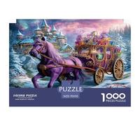 Festival Purple Horse 1000 Piece Jigsaw Puzzles for Adults Fun, Challenging & Brainteasing Birthday Gifts for Women And Man Art Colorful DIY Craft 70x50cm/1000pcs