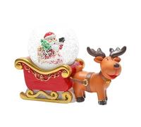 Festival Rotating Snow Globes With LED Light And Resin Base Battery Powered Crystal Ball For Seasonal Display Modern Snowman Party Decoration With USB