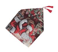 Festival Santa Pattern Table Runner For Christmas Tablecloth Durability And Reusable Table Covers Home Decoration Holiday Tabletop Accessory