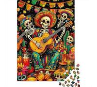 Festival Skeleton Guitar Jigsaw Puzzle, 1000 Pcs For Adults