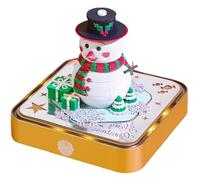 Festival Snowman Panoramic Paper Calendar 2026 With LED Lighted Design For Holiday Homes Decoration Handmade Gift Christmas Desk Calendar