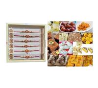 Festival Special Premium (Mixed Mithai W/Rakhi) Delicious Indian Traditional Sweets To Sweeten Up Your Celebration Best Gift Special For Rakhi, Marriage,Diwali,Holi (1Kg W/Rakhi)