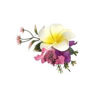 Festival Spring Summer Hair Clip, Pearl Hairpin Headdress, Eggs Flower Bohemian Style Seaside Vacation Headwear(Style 1)