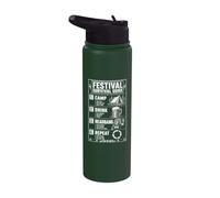 Festival Survival Guide Funny Rock Metal Music Camping Stainless Steel Insulated Water Bottle