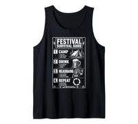 Festival Survival Guide Funny Rock Metal Music Camping Tank Top
