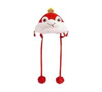 Festival Theme Pet Hat for Dog and Cats 2025 Snake Year Furry Head Warmer Comfortable Warmth Winter Headwear Accessories Scarf for Festival Celebration