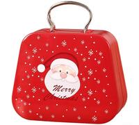 Festival Tin Candy Box for MINI, Handbag Metal Storage Case for Holiday Container Decorative Biscuit Tin Present Box Vintage Style(D)