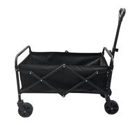 Festival Trolley on Wheels, 330lbs Fodable Camping Trolley Folding Beach Trolly Cart Garden Wagon Heavy Duty Pull Along Trolly for Shopping Fishing Sand and Kids to Sit in, Adjustable Handle