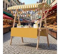 Festival Trolley on Wheels Folding Camping Wagon Portable Camping Cart Collapsible Foldable Trolly，(en:Lightweight Commercial Fruit Cart & Vending StandVersatile Ice Cream Hot Dog & Candy