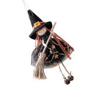 Festival Velvety Broom Angelic Charm Decorations Multi Color Christmas Halloweens Hanging Ornament For Tree Wall Parties Craft Miniature Halloweens Tree Ornament