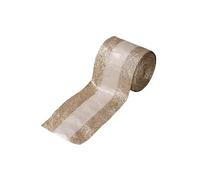 Festival Wire and Linen Ribbon for Christmas and Repeatable Celebration Backgrounds Bendable Burlap
