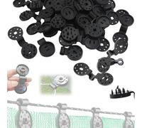 Festivalment Shade Cloth Heavy Duty Lock Grip,Awning Fabric Heavy Duty Locking Clip,Reusable Shade Cloth & Netting Clamps for Garden,Awning,Anti-Bird Net,Windproof Fabric Retaining Clip(200PCS,Medium)