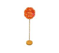 Festive 100cm Light-Up HAPPY HALLOWEEN Sign - Large LED Orange Letter Display with 5m Cable - Indoor or Outdoor Halloween Wall or Window Decoration