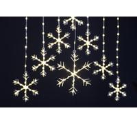Festive 120cm x 120cm Snowflake Haning Curtain Light Warm White