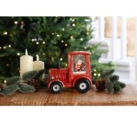 Festive 15Cm Battery Operated Christmas Led Water Spinner Tractor