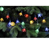 Festive 20 Multi Colour Timer Traditional Flower Fairy Christmas Lights Battery Operated