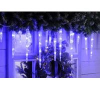 Festive 24 Colour Changing Icicle Christmas Lights White To Blue
