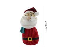 Festive 27Cm Red And White Plush Santa Door Stop