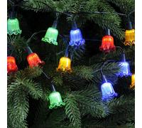 Festive 50 Multi Colour Petal Christmas String Lights Indoor / Outdoor Battery Operated