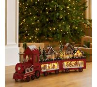 Festive 56cm Pre Lit Wooden Train Scene 56CM TRAIN