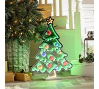 Christmas Infinity Tree With Wooden Base - 60cm