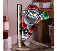 Festive 60cm Waving Light Up Christmas Santa Decoration (P058156)