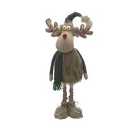 Festive 67cm Standing Reindeer Figurine - Brown Animal Reindeer - Christmas Decorative Item