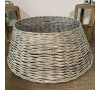 Festive 67cm x 26cm Large Natural Wicker Christmas Tree Skirt