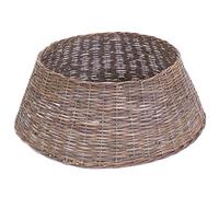 Festive 67cm x 26cm Large Willow Brown Wicker Christmas Tree Skirt