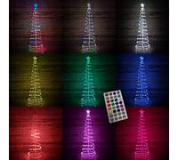 Festive 6ft (180cm) Indoor Outdoor Multifunction Colour Changing Digital Spiral Christmas Tree with Remote Control & Timer