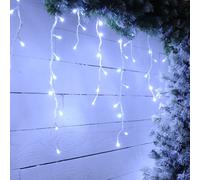 Festive 8.8M White LED Snowing Icicle String Lights