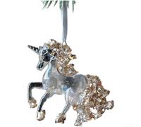 Festive Acrylic Hanging Decorations with Glitter Shine Perfect for Christmas Tree and Holiday Wreath Adornments Various Shapes Including Snowflake Bell (G)