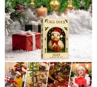 Festive Advent Display Stand - Fun 2-Dimensional Ducks Creation, Decorated Duck Decorations with 24 Day Hat for the Festive Tree | Ideal Couples Friends